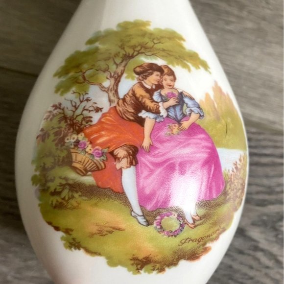 Vintage kunst-palette regnitzlosau kt bavaria vase-6.75" Tall-Courting Couple - Picture 2 of 7